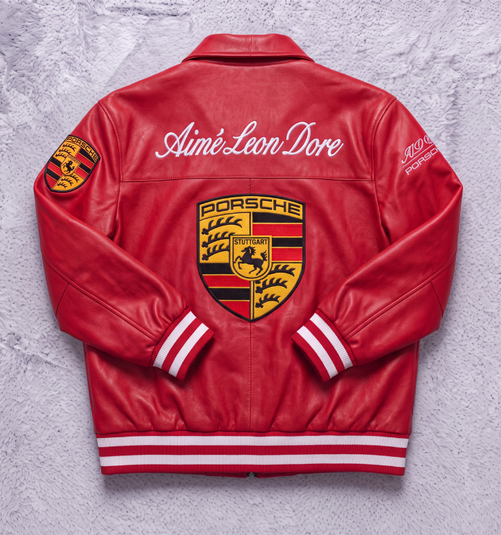 PORSCHE LEATHER JACKET RED